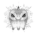 dancing pickle  tattoo design idea