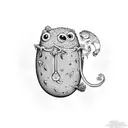 dancing pickle  tattoo design idea