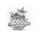 dancing pickle  tattoo design idea