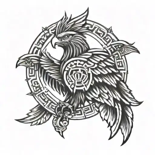 Aztec eagle armband tattoo tattoo design idea