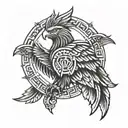 Aztec eagle armband tattoo tattoo design idea