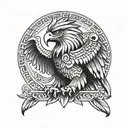 Aztec eagle armband tattoo tattoo design idea
