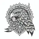 Aztec eagle armband tattoo tattoo design idea