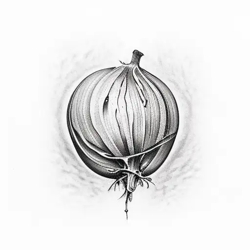 Human onion tattoo design idea