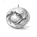 humanized onion  tattoo design idea