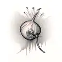 humanized onion  tattoo design idea