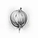 Human onion tattoo design idea
