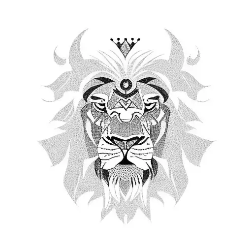 king lion tattoo design idea