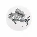 clouds,  fish tattoo design idea