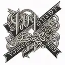 1989 & 1999 written vertically tattoo design idea