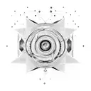 Incorporate futuristic sci-fi elements with psionic symbols intertwined with audio waves tattoo design idea