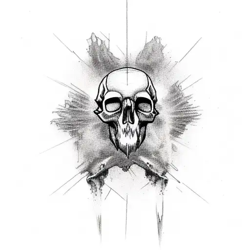 raven bird gothic black skull tatto design tattoo design idea