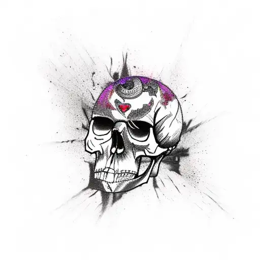 raven gothic black skull tatto design tattoo design idea