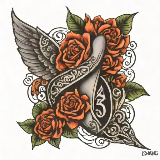 cover up isaac name tattoo design idea