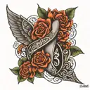 cover up isaac name tattoo design idea