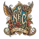 cover up isaac name tattoo design idea