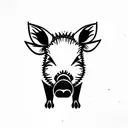 boar tattoo design idea