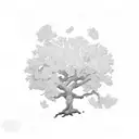 oak tree tattoo design idea