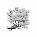 oak tree tattoo design idea