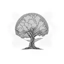 oak tree tattoo design idea