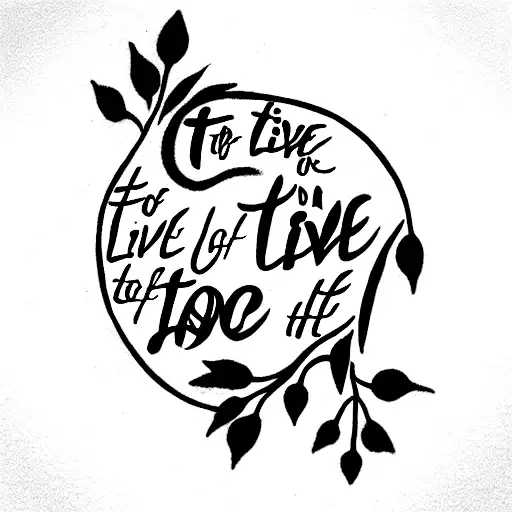 "to live for the hope of it all" with Ivy tattoo design idea
