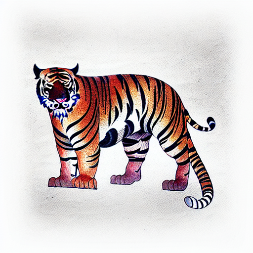 Tiger tattoo design idea