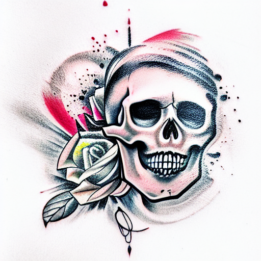 Skull tattoo design idea