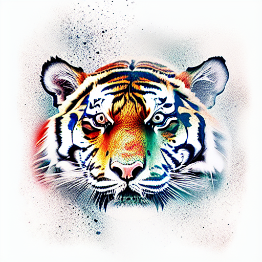 tiger skull tattoo design idea