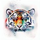 tiger skull tattoo design idea