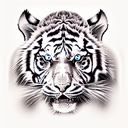 tiger skull tattoo design idea