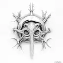 fetus in style of giger tattoo design idea