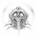 fetus in style of giger tattoo design idea