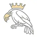 hawk with crown and cross tattoo design idea