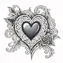 heart,XOXO  tattoo design idea