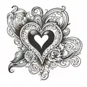 heart,XOXO  tattoo design idea