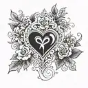 heart,XOXO  tattoo design idea