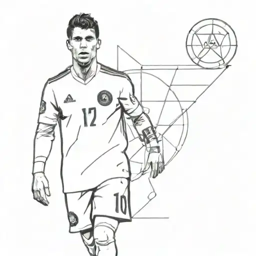 Cristiano Ronaldo with the PSG kit with the Harry Potter background tattoo design idea