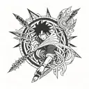 Sasuke Uchiha and Rinnegan tattoo design idea