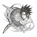 Sasuke Uchiha and Rinnegan tattoo design idea