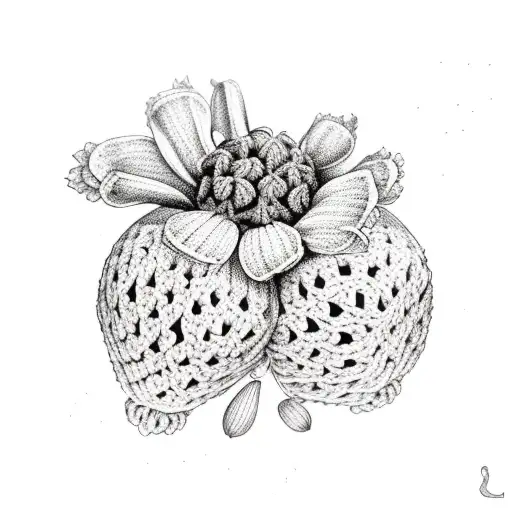 crochet strawberries, tulip tattoo design idea