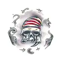 smoke pipe tattoo design idea