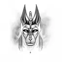 dark anubis egyption god neck tattoo tattoo design idea