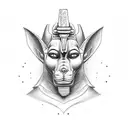dark anubis egyption god neck tattoo tattoo design idea