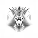 dark anubis egyption god neck tattoo tattoo design idea