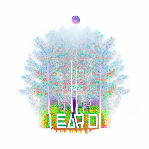 ambigram dream world inside tree branches tattoo design idea