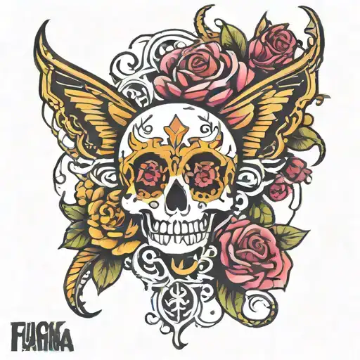 fuck za mana tattoo design idea