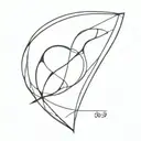 tattoo black lined heart formed by a J and the number 9  tattoo design idea