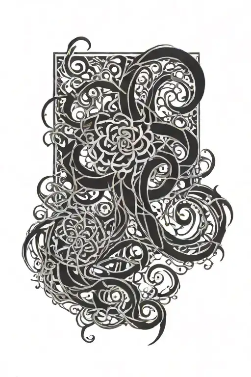 tendrils tattoo design idea