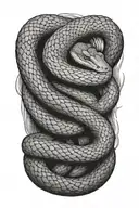 snake going onto hand tattoo design idea