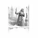 Saint Barbara tattoo design idea